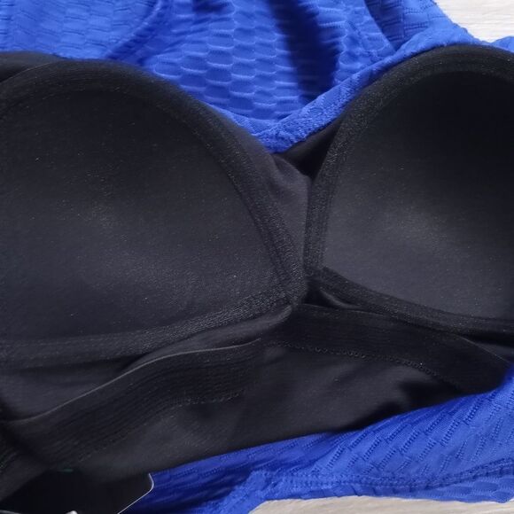 Aqua Green Textured One Piece Swimsuit Size Small Blue NWT - Picture 9 of 15